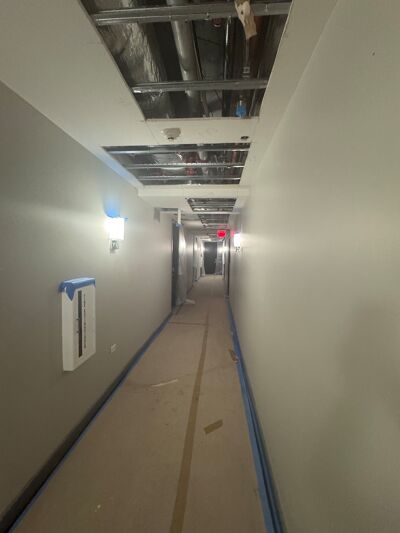 Drywall dust and loud drilling noise is part of daily life at The Bowie in Austin.